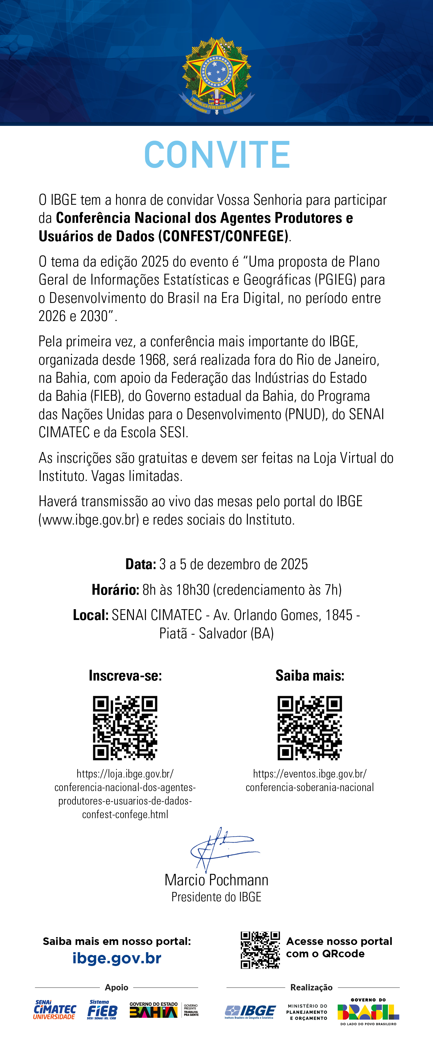 convite digital oficial CONFEGE CONFEST portugues v2